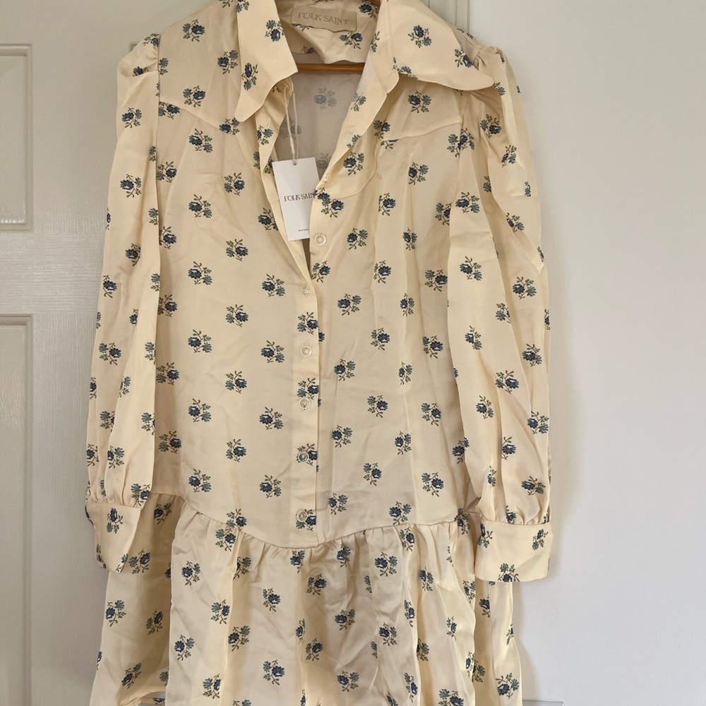 Floral Cream Mini Dress